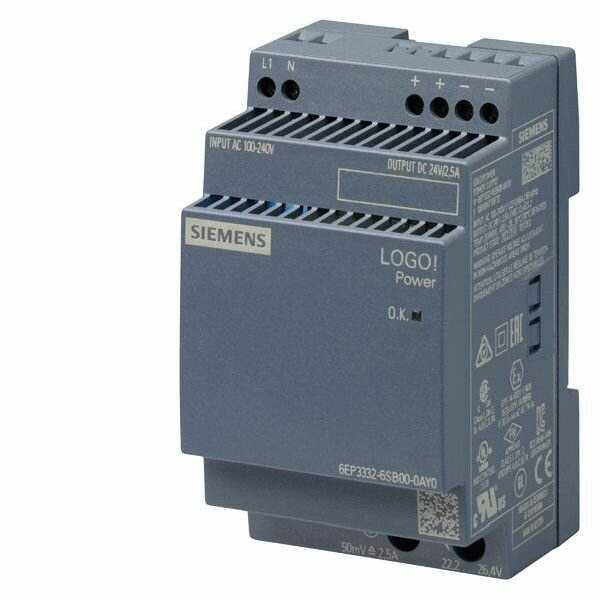 Siemens Stromversorgung LOGO!Power 1phasig DC 24 V/0,6 A