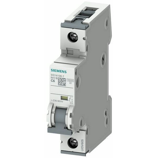 Siemens Leitungsschutzschalter 5SY4106-7 C6A 1polig 10kA