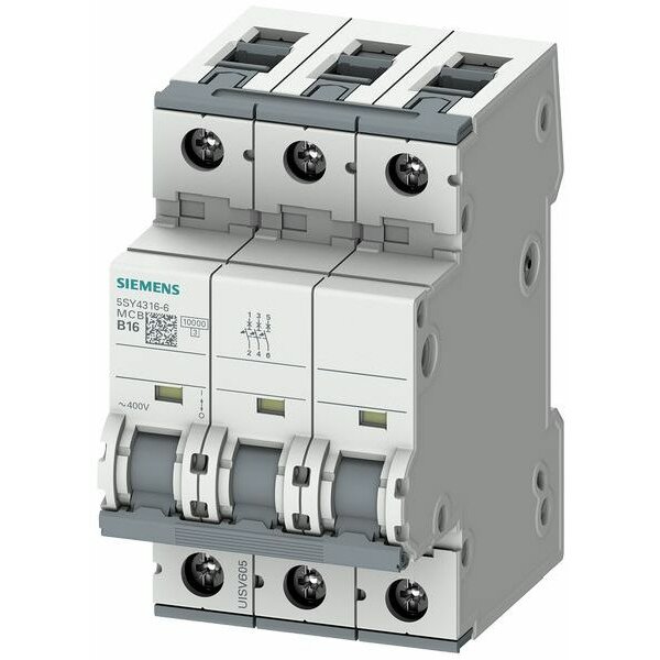 Siemens Leitungsschutzschalter 5SY4316-6 B16A 3polig 10kA