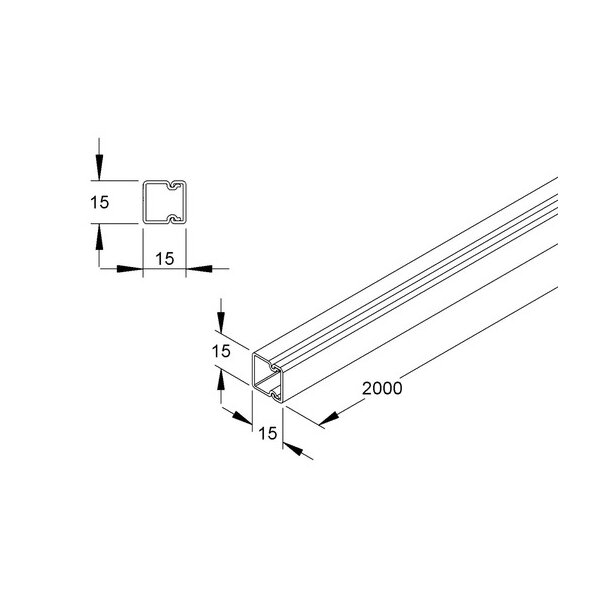 Kleinhuis HKL-Kanal HKL1515.5 15x15 braun