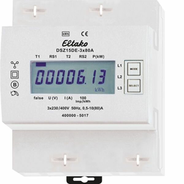 Eltako Drehstromzähler elektronisch DSZ15DE-3x80A ohne Zulassung