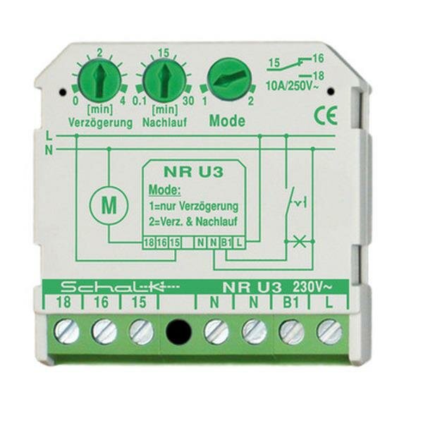 Schalk Nachlaufrelais NRU309 mit Einschaltverzögerung 230V UP