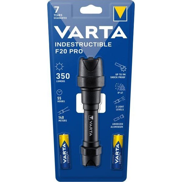 Varta Taschenleuchte Indestructible F20 Pro mit 2AA (MHD)