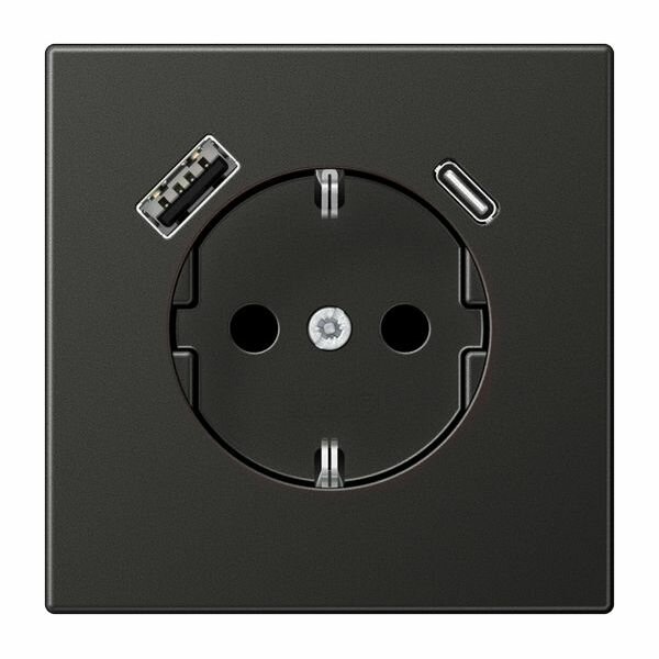 JUNG Steckdose SCHUKO AL1520-15CAAN-L m.USB Typ AC