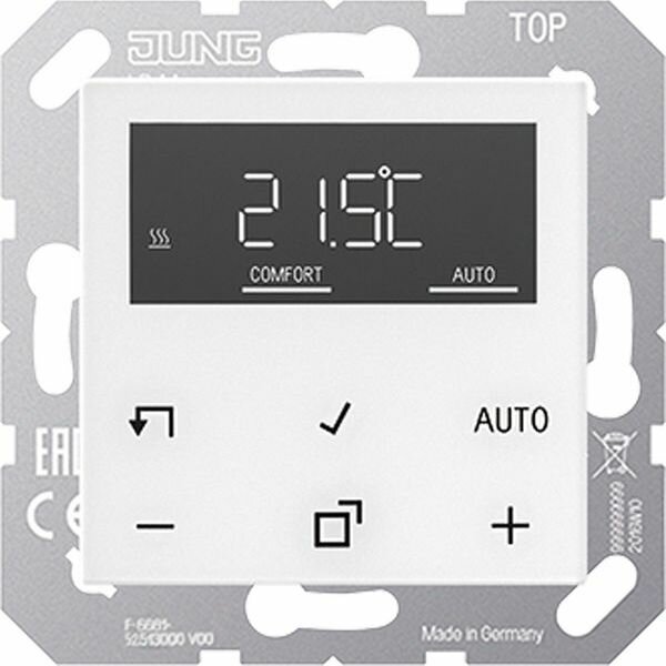 JUNG Raumtemperaturregler TRDA1790WW mit Display Standard