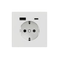 Merten Steckdose SCHUKO USB A+C 3A Lotusweiß System...