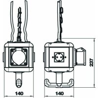 OBO Bettermann Versorgungseinheit VH4 3SD1C16 3xSCHUKO,...