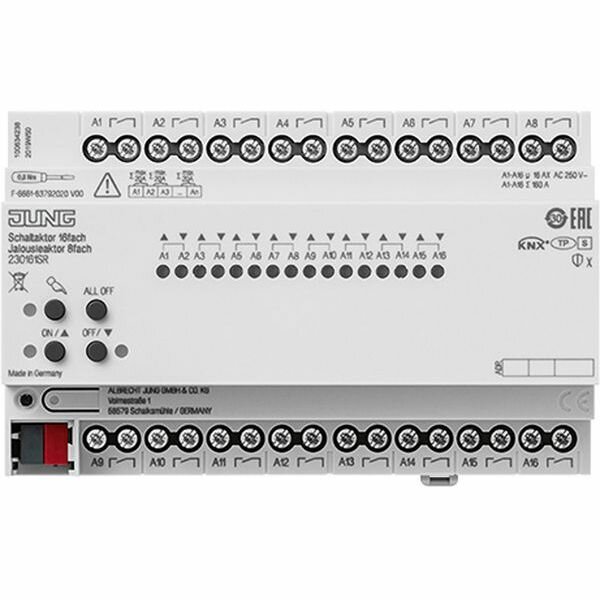 JUNG Schaltaktor 230161SR KNX 16f. KNX Jalousie