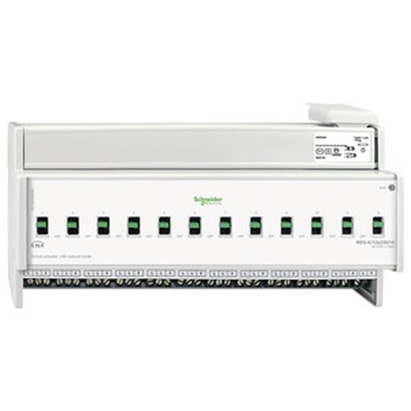 Schneider Electric Schaltaktor REG-K/12x230/16 Handbetätigung lichtgrau