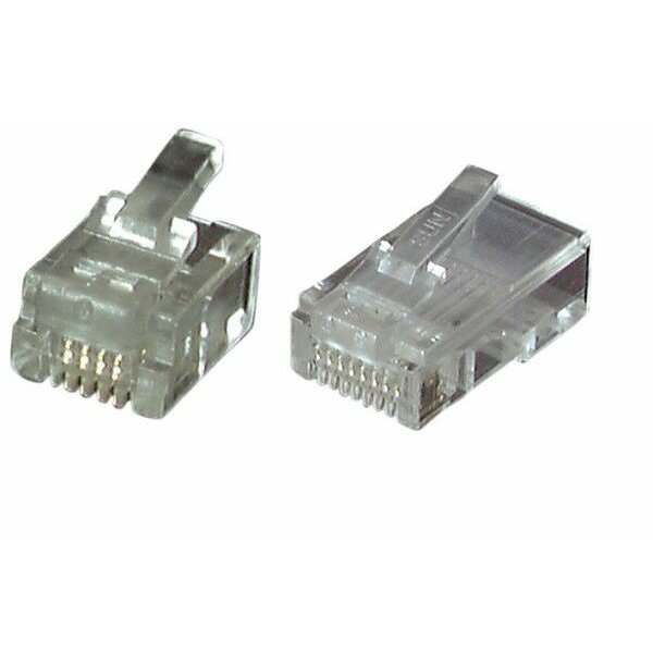 DNTE Westernstecker ungeschirmt RJ45 8/8 für Flachbandkabel PK=100Stck