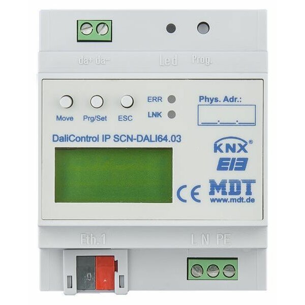 MDT DaliControl IP Gateway SCN-DALI64.03 4TE REG int. Farbsteuermo.