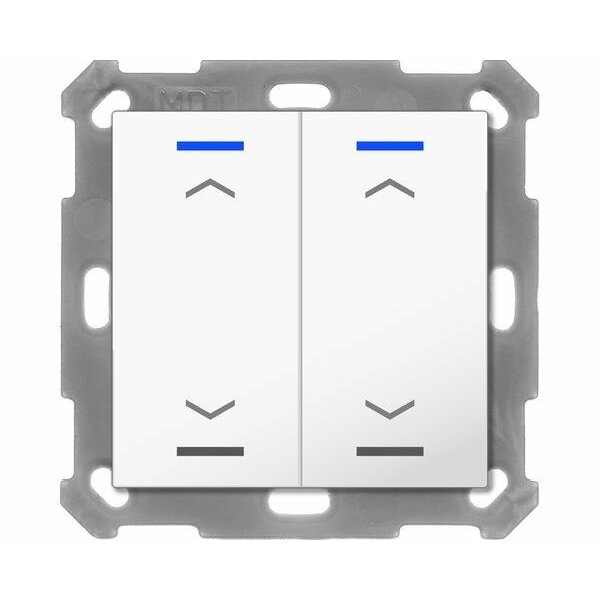 MDT Taster Light 55 2f. RGBW reinweiß gl. Jalousie