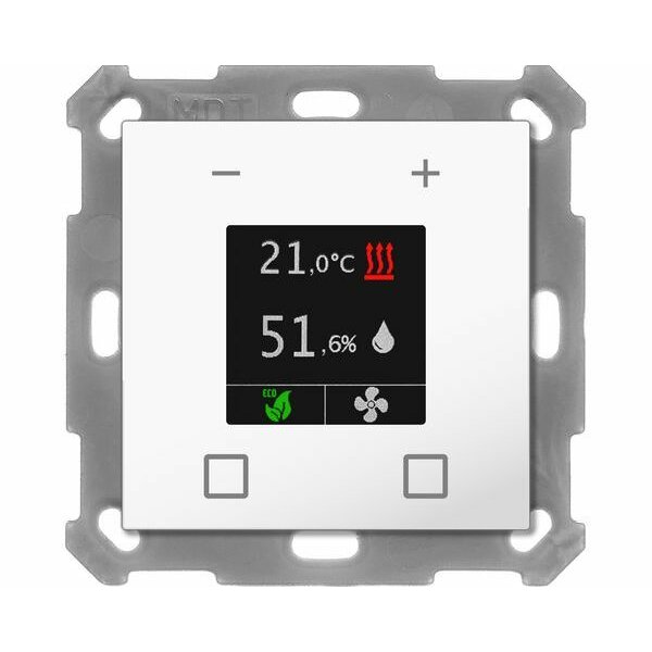 MDT Raumtemperaturregler KNX Smart 55 mit Farbdisplay Reinweiß