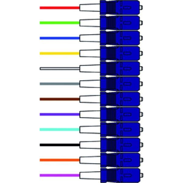 DNTP LWL-Faserpigtail SC 9µ OS2 2,0m VPE=12Stück bunt