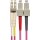 DNTP LWL-Patchkabel dx. 50/125µm OM4 pink LCd/SCd 1m