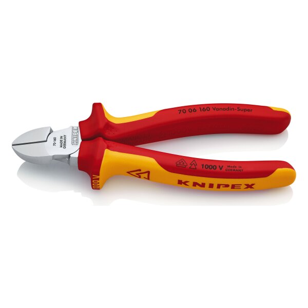 Knipex Seitenschneider chrom isol. 160mm VDE 1000V