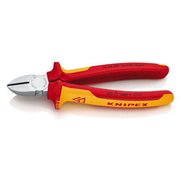 Knipex Seitenschneider chrom isol. 180mm VDE 1000V