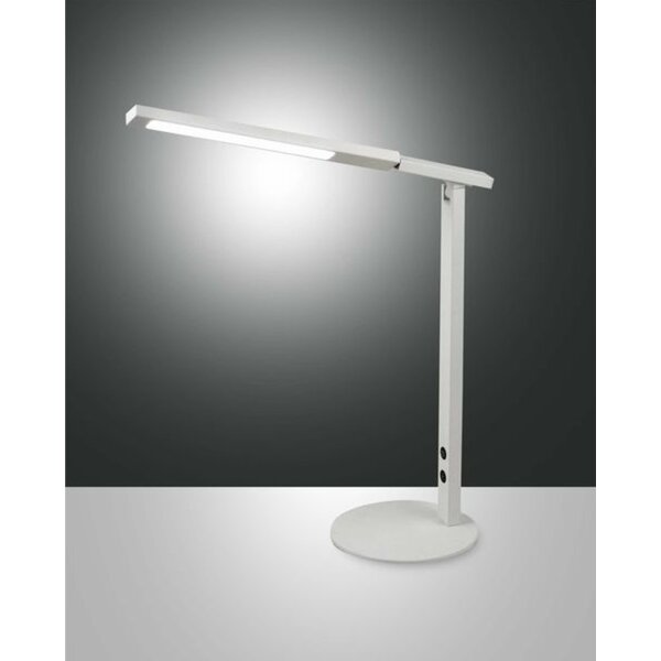 Fabas Luce LED-Tischleuchte LB22 weiß Tastdimer 8W 2700-5000K