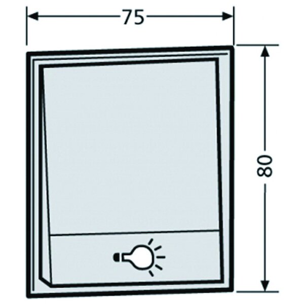 RENZ Tastenmodul (alt: 97-9-85102) mit 1 Lichttaster weiss