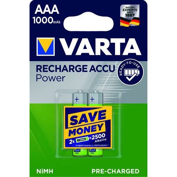 Varta Rechargeable Accu 05703 R2U AAA 1000mAh 2Blister Micro