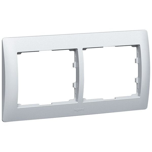 Legrand Rahmen Galea 771302 2fach waagerecht soft alu