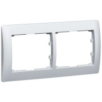 Legrand Rahmen Galea 771302 2fach waagerecht soft alu