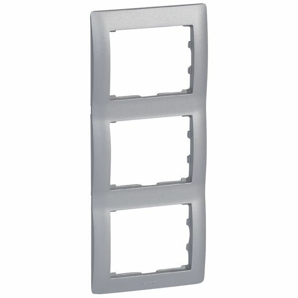 Legrand Rahmen Galea 771307 3fach senkrecht soft alu