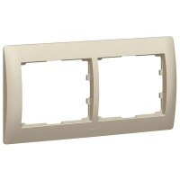 Legrand Rahmen Galea 771402 2fach waagerecht titanium