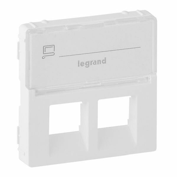 Legrand Abdeckung VLIFE RJ11/RJ45 BF 2fach ultraweiss