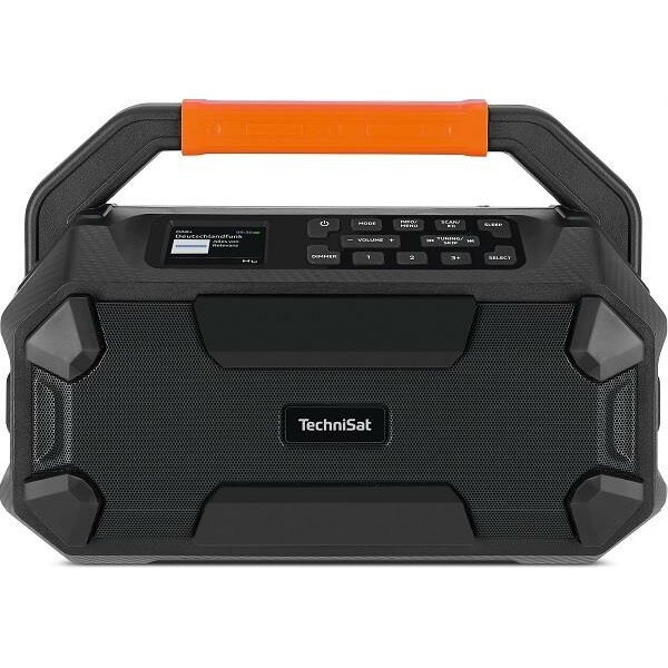 Technisat DigitRadio 231 OD, Schwarz mit orangem Griff