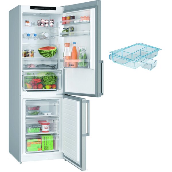 Bosch Stand-Kühl-Gefrierkombination EXP KGN36VICT + KSZ10010 inox