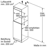 Bosch Einbau-Kühlschrank KIR21NSE0 Schlepptür...