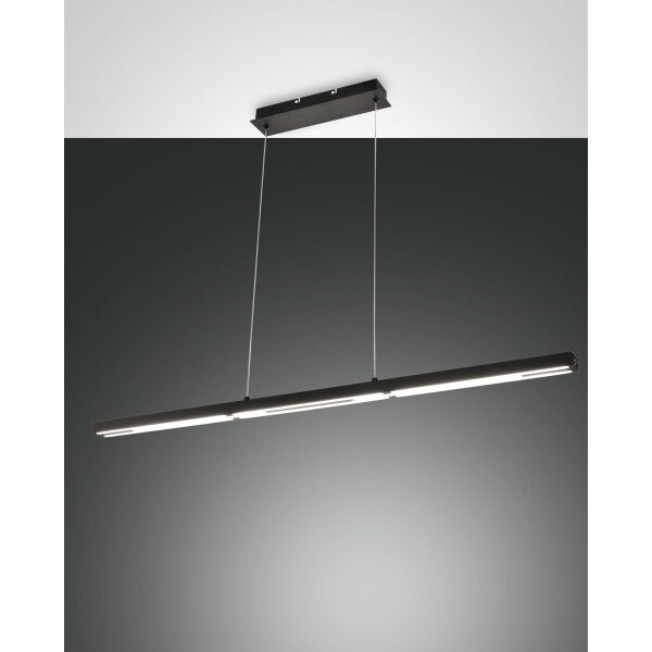 Fabas Luce LED-Pendelleuchte LB22 40W 4800lm 3000K schwarz Metall dim