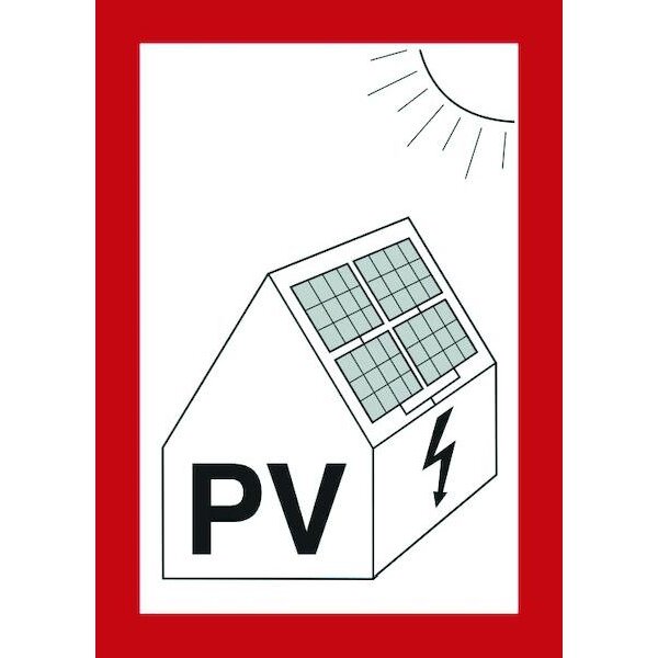 PROTEC Brandschutzzeichen PWZPV1 PV-Anlage Folie