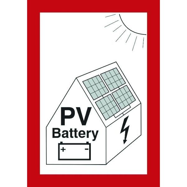 PROTEC Brandschutzzeichen PWZPV2 PV-Anlage Batt.