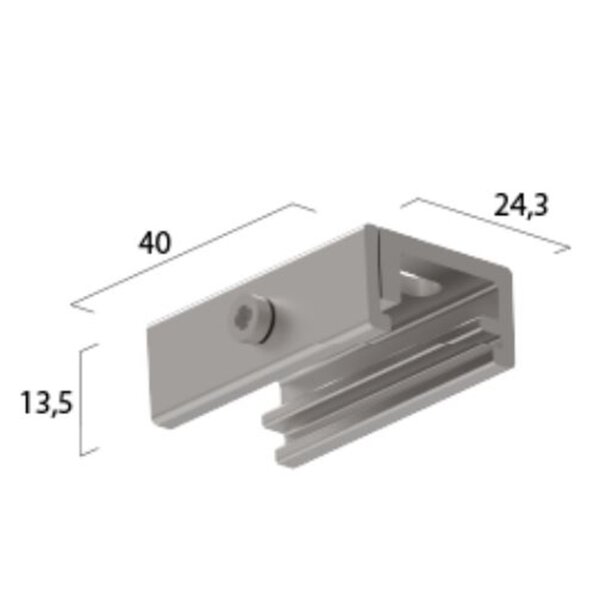 Eutrac Deckenclip LB24 3~ Onetrack schwarz