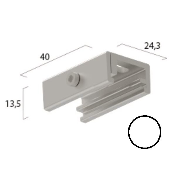 Eutrac Deckenclip LB24 3~ Onetrack weiß