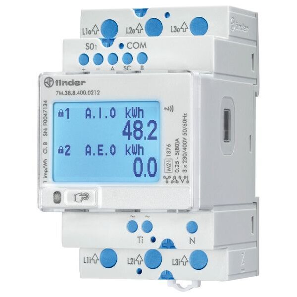 Finder Energiezähler LCD MODBUS S0 NFC MID