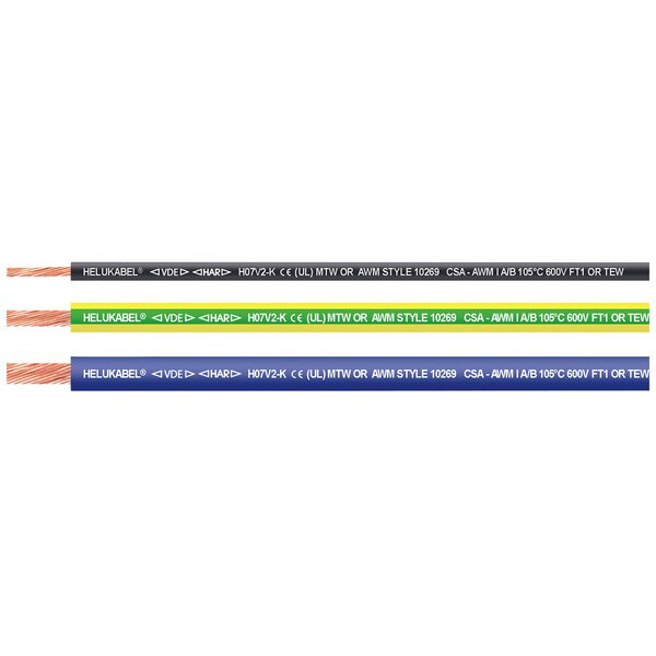 Helukabel PVC-Schleppkettenleitung Eca FÜNFNORM H07V2-K 4qmm 12AWG gr-ge 900m