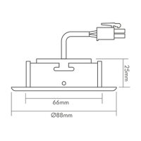 nobile LED-Deckeneinbaustrahler LB24 A 5068 T Flat nickel-geb. 8W 930 38°