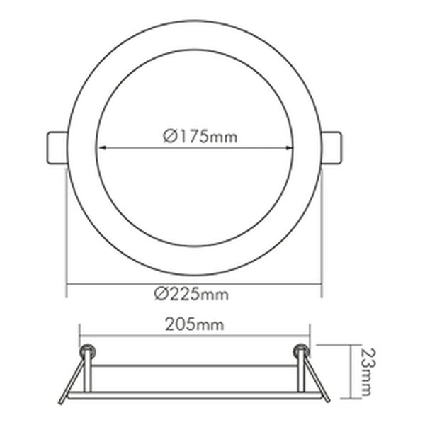 nobile LED-Einbauleuchte LB24 Panel Flat 190 R titan-matt 13W SCCT