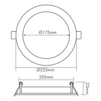 nobile LED-Einbauleuchte LB24 Panel Flat 190 R titan-matt...