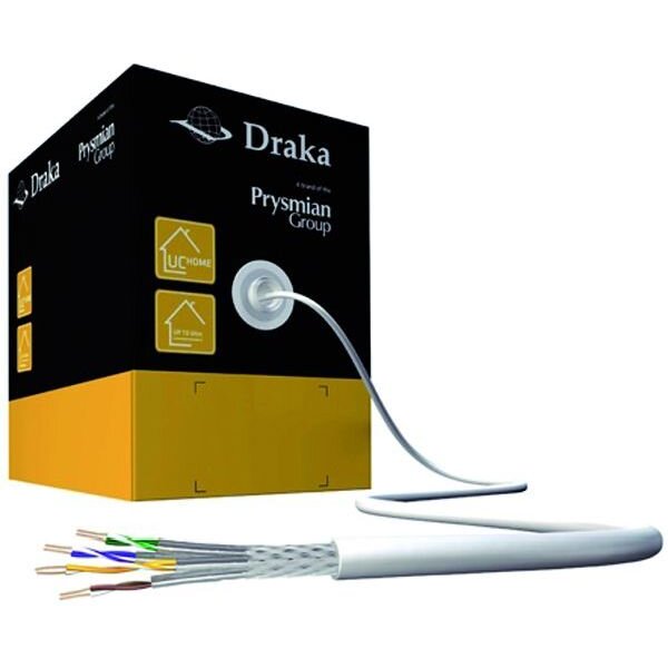 Draka Datenkabel Cat7 600MHz Dca UCHOMESS 4P26 S/FTP LSHF weiß Box350