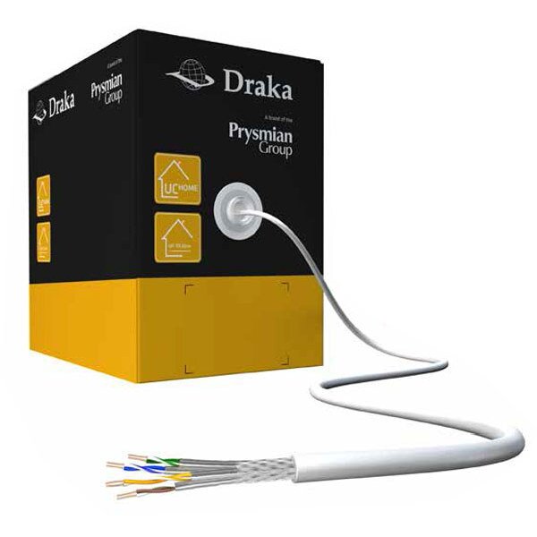 Draka Datenkabel Cat7 600MHz Cca UCHOMESS 4P26 S/FTP LSHF weiß Box300