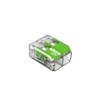 Wago Verbindungsklemme Green Range 2 Leiter 4gmm transparent