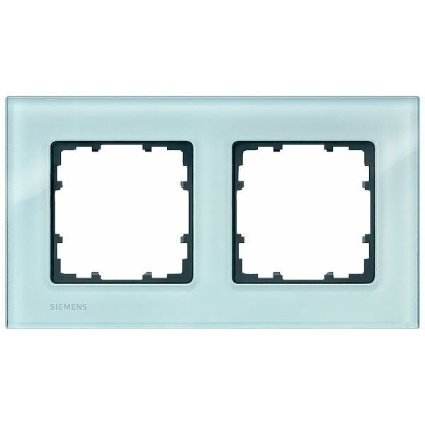 Siemens Rahmen 5TG1202 2fach Echtmaterial Glas