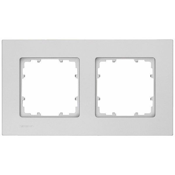 Siemens Rahmen 5TG1112-1 2fach alu-metallic 161x90mm