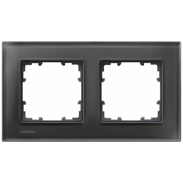 Siemens Rahmen 5TG1202-2 2fach Glas schwarz