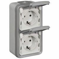 Legrand Steckdose Plexo IP 44 69744 2fach senkrecht FR AP...